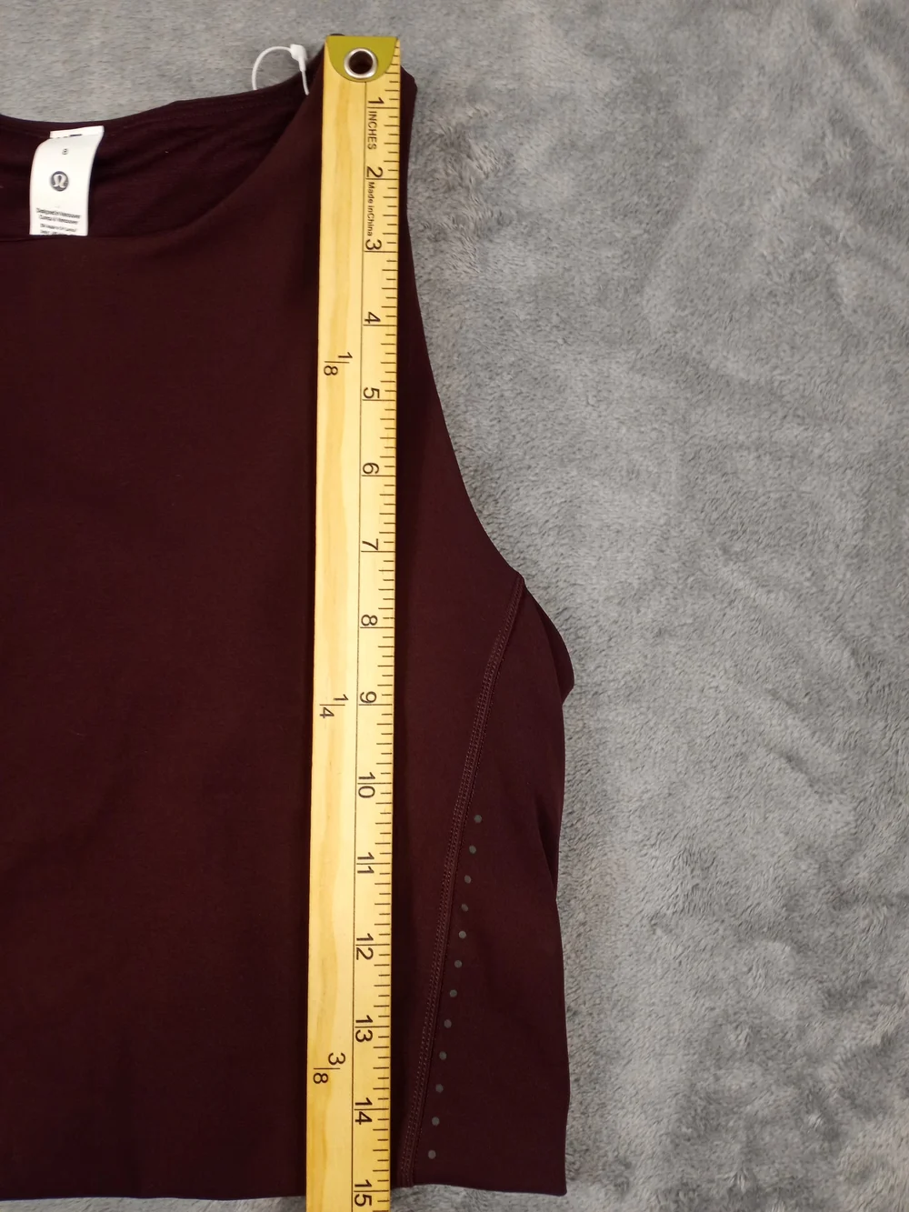 lululemon Womens athletica Deep Burgundy Performance Tank Top Size 8 NWT